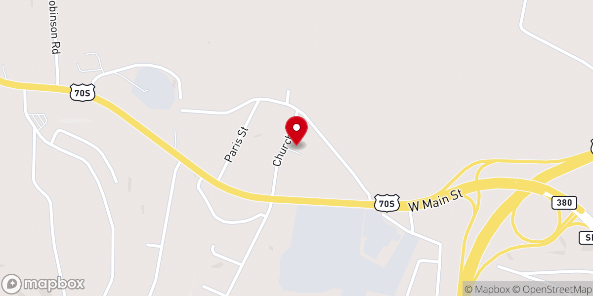 Map showing location of Forest Park Baptist Church
