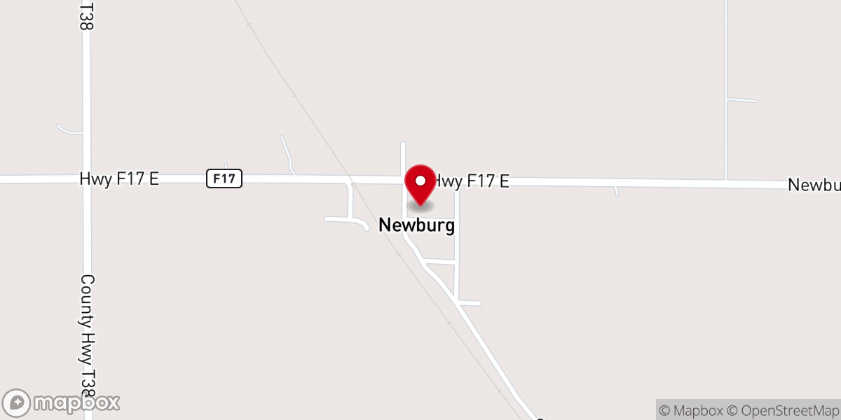 Map showing location of Newburg-Chester Church