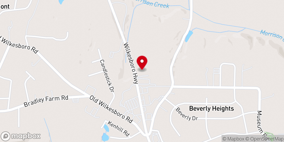 Map showing location of Pressly Memorial ARP Church
