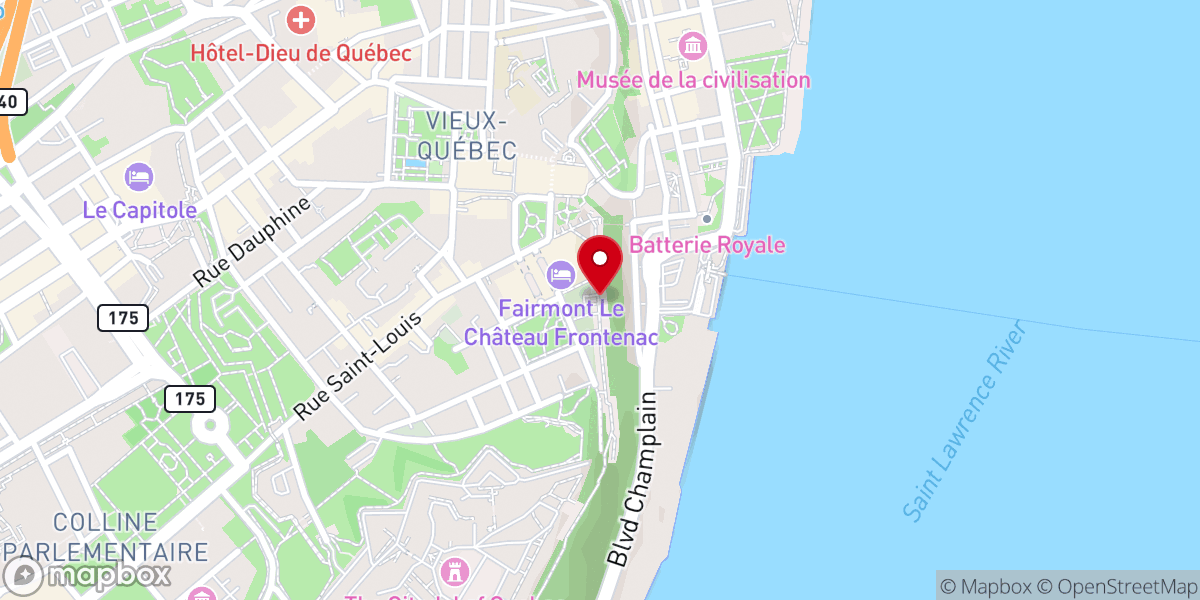 Map showing location of Dufferin Terrace