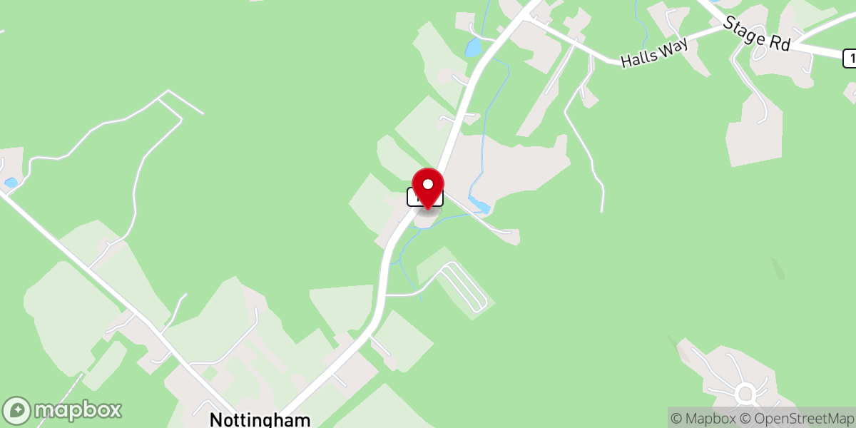 Map showing location of New Hope Church