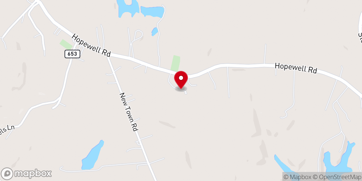 Map showing location of Lebanon Baptist Church
