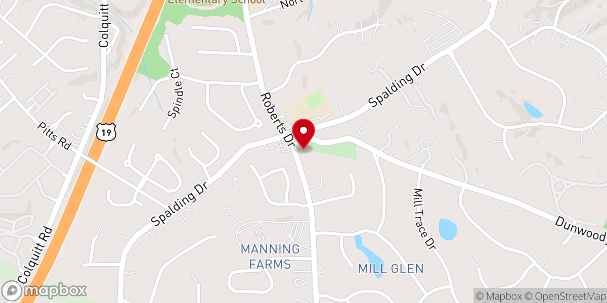 Map showing location of Ebenezer Primitive Baptist Church