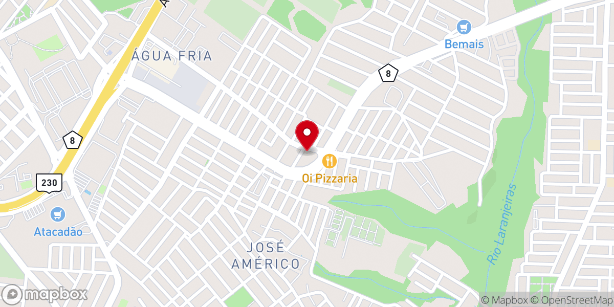 Map showing location of Igreja pentecostal rocha inabalável