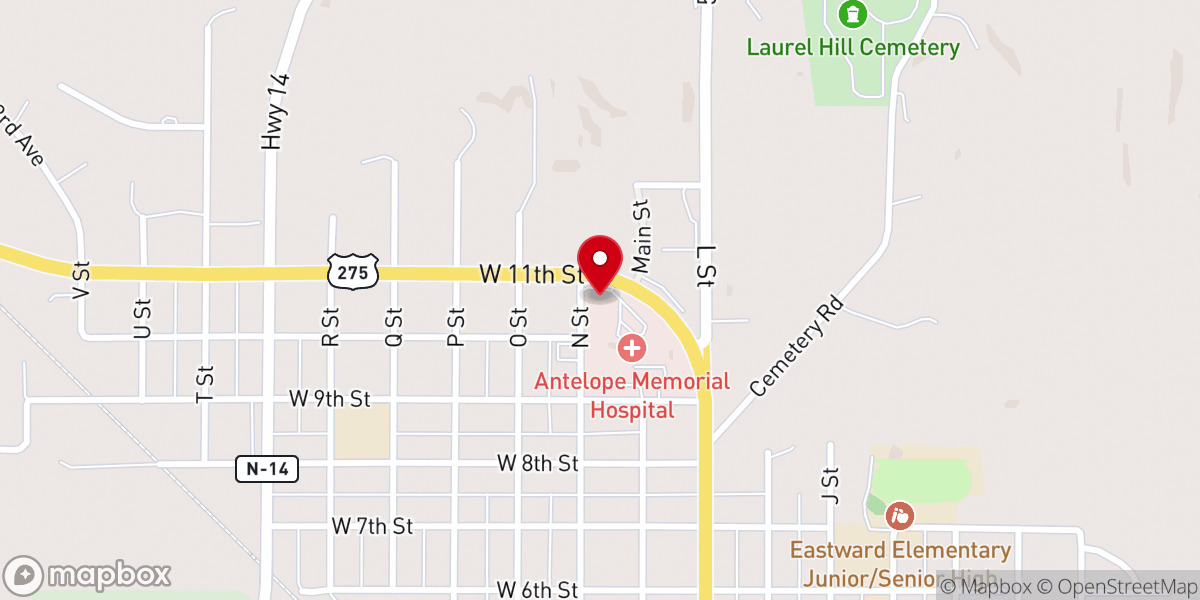 Map showing location of AMH Family Practice