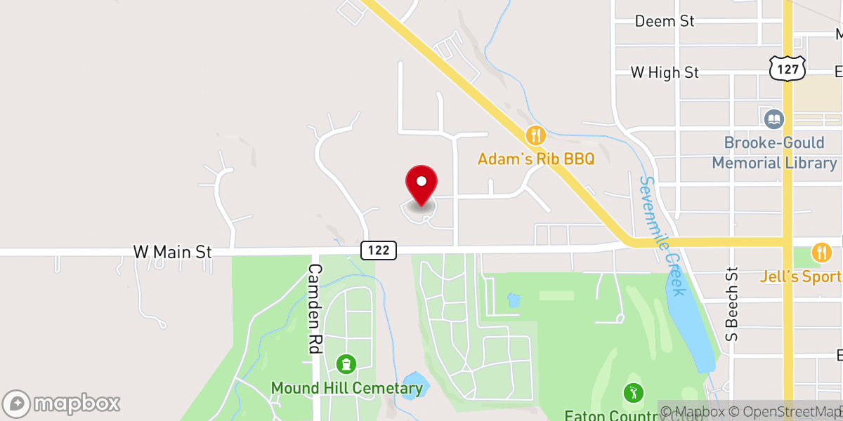 Map showing location of Grace Lutheran Church