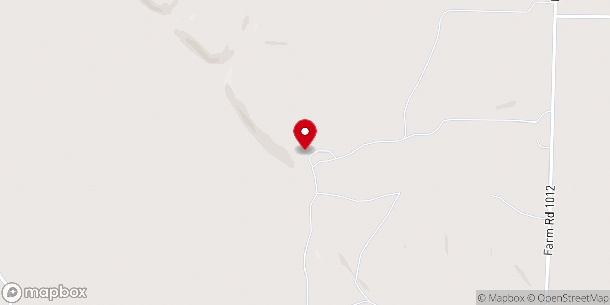 Map showing location of Hill Creek Church
