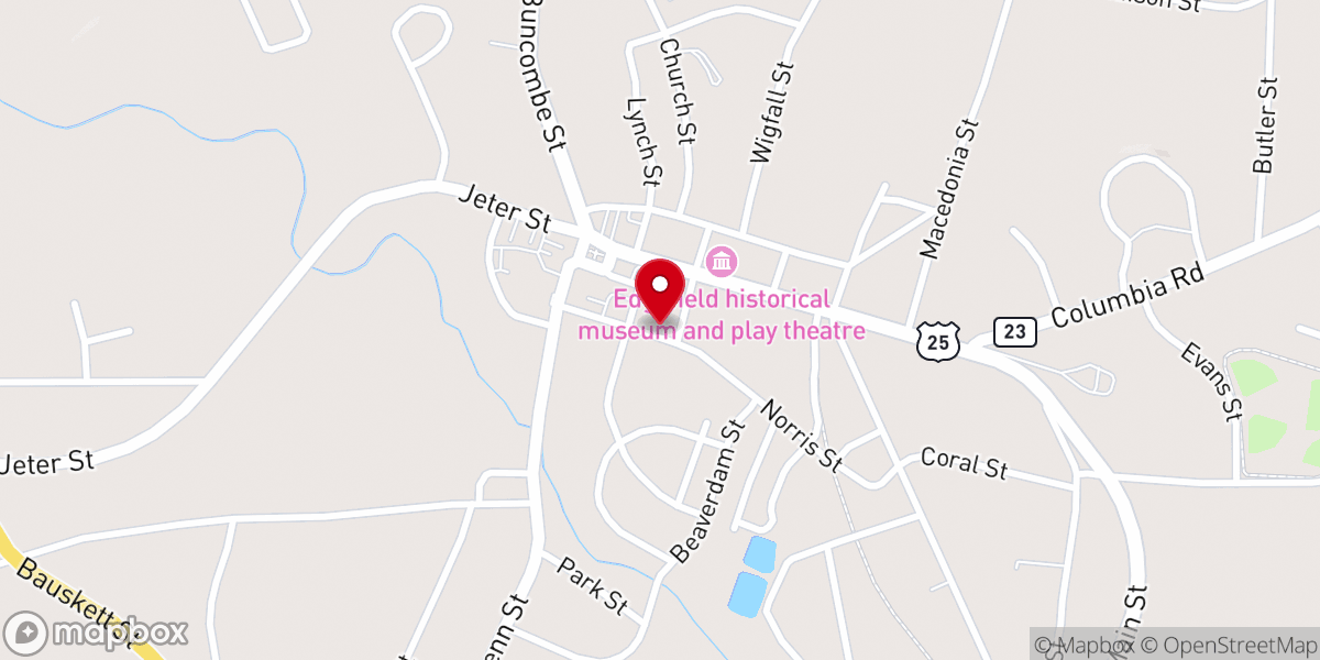 Map showing location of Edgefield United Methodist Church