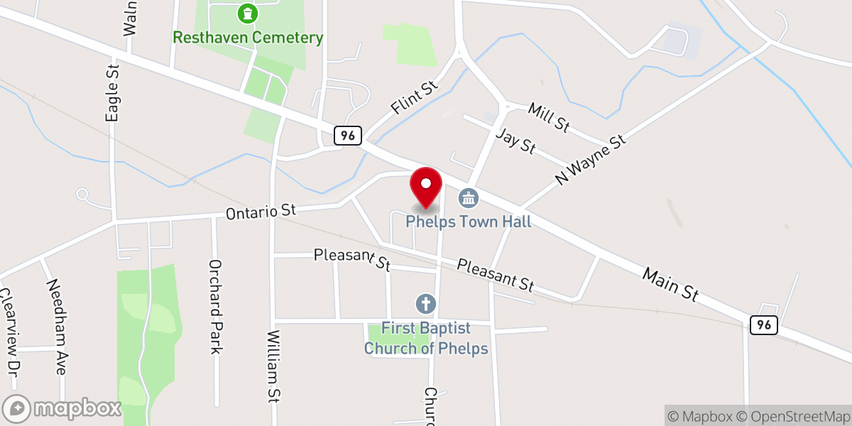 Map showing location of Saint Francis Roman Catholic Church