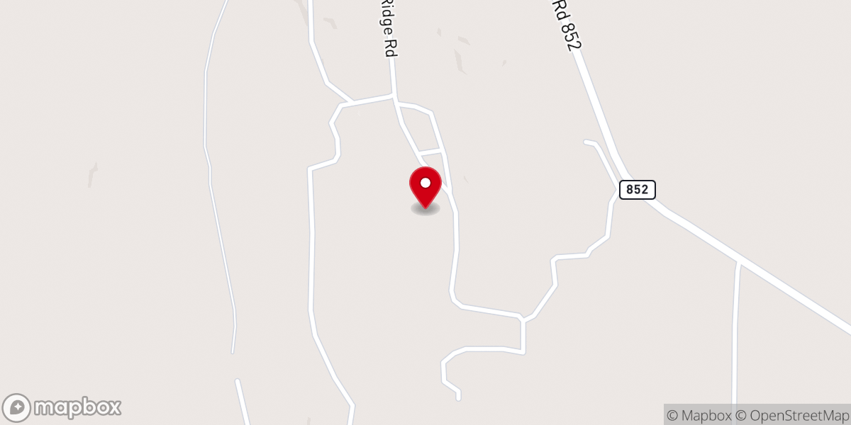 Map showing location of Pineview Baptist Church
