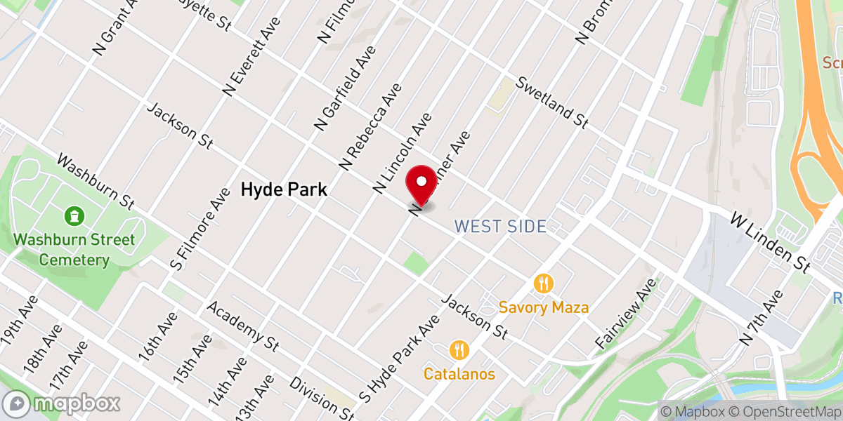 Map showing location of St Ann's Maronite Church