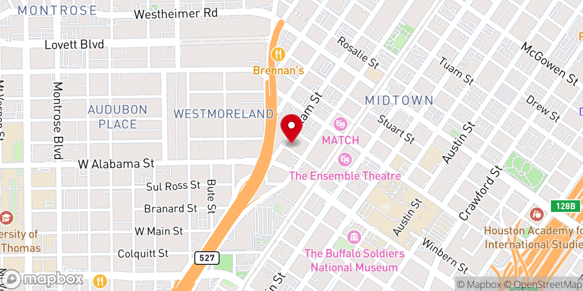 Map showing location of Holy Rosary Church