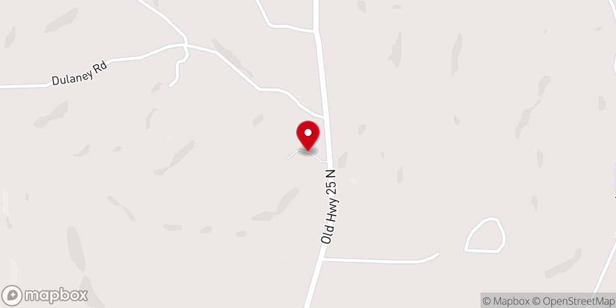 Map showing location of Plainview Church