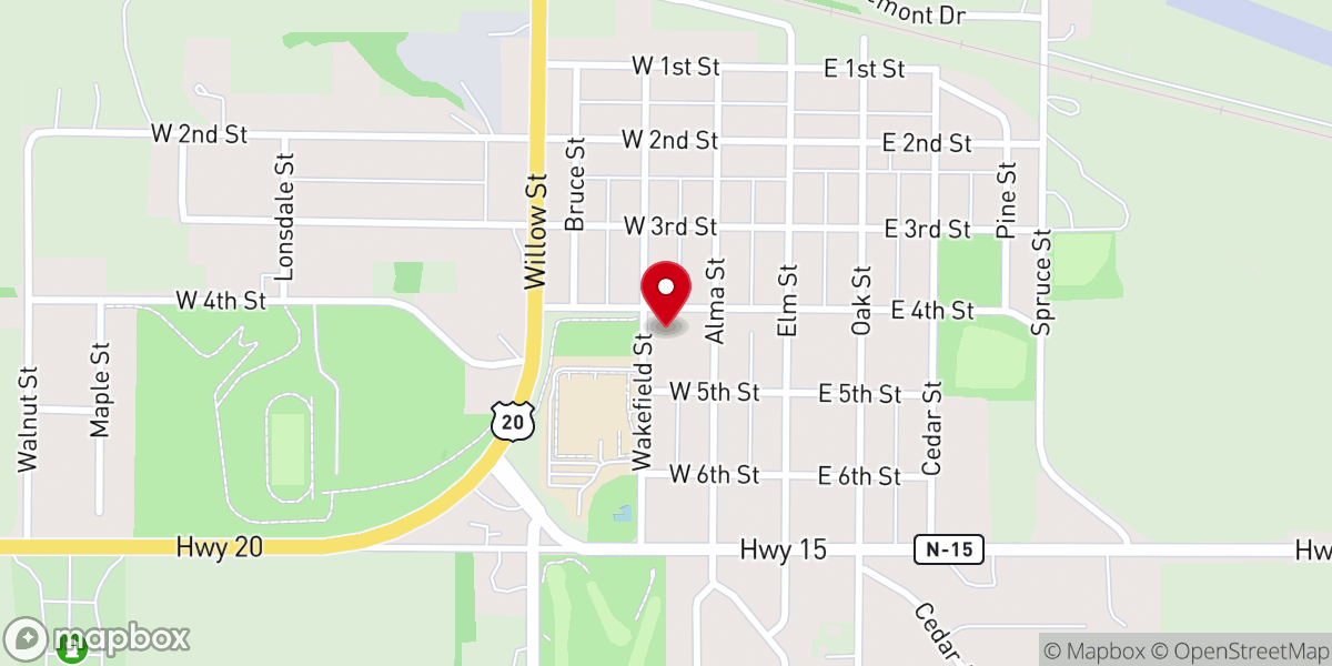 Map showing location of Presbyterian Church-United
