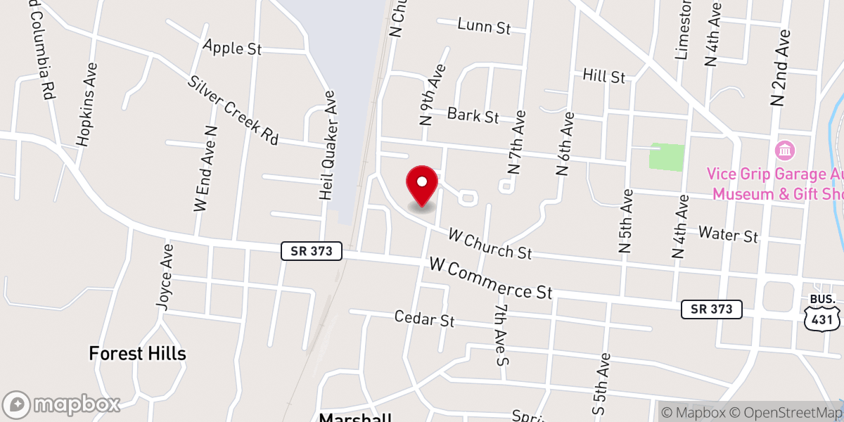 Map showing location of Time Church of God Harvest