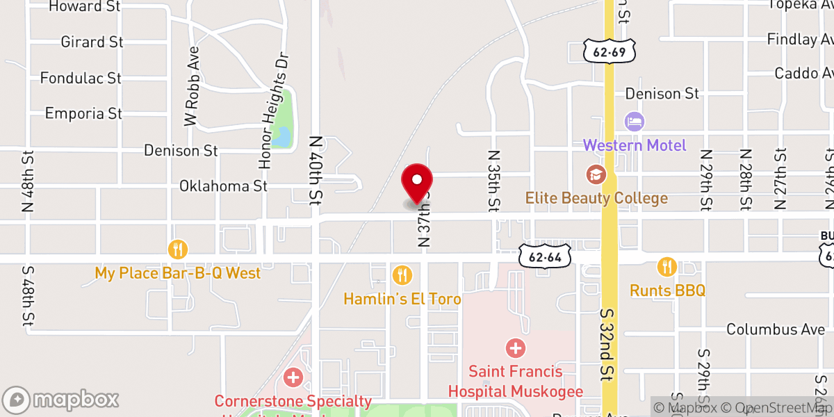 Map showing location of United Pentecostal Church