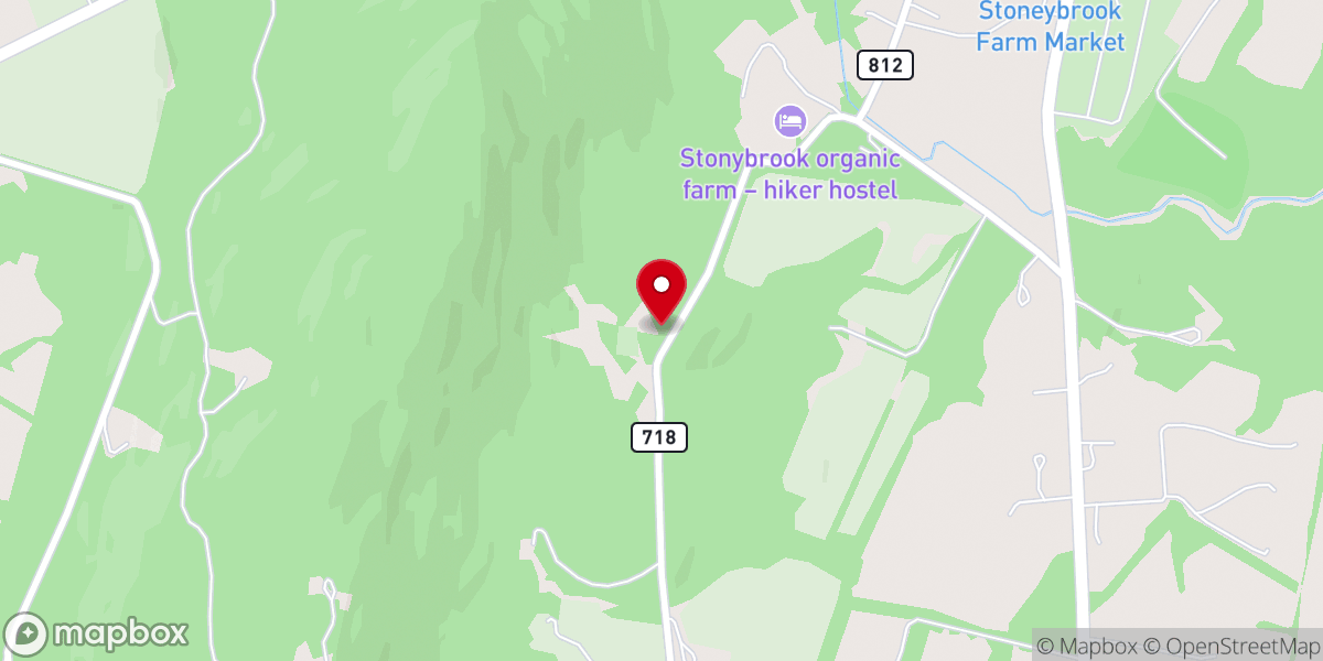 Map showing location of Asbury Church