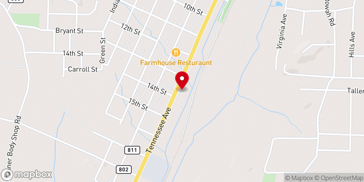 Map showing location of Etowah Utilities