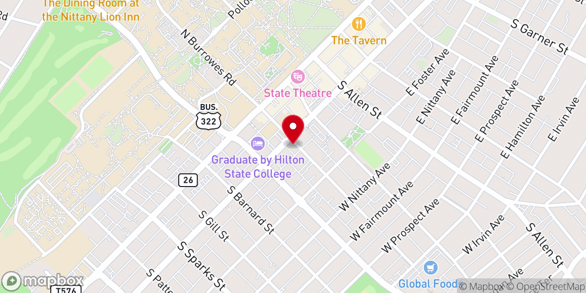 Map showing location of Albright-Bethune United Methodist Church