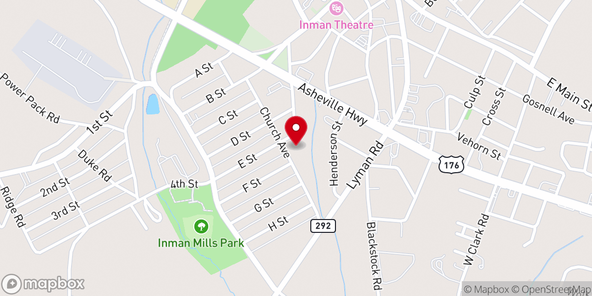 Map showing location of Pentecost church