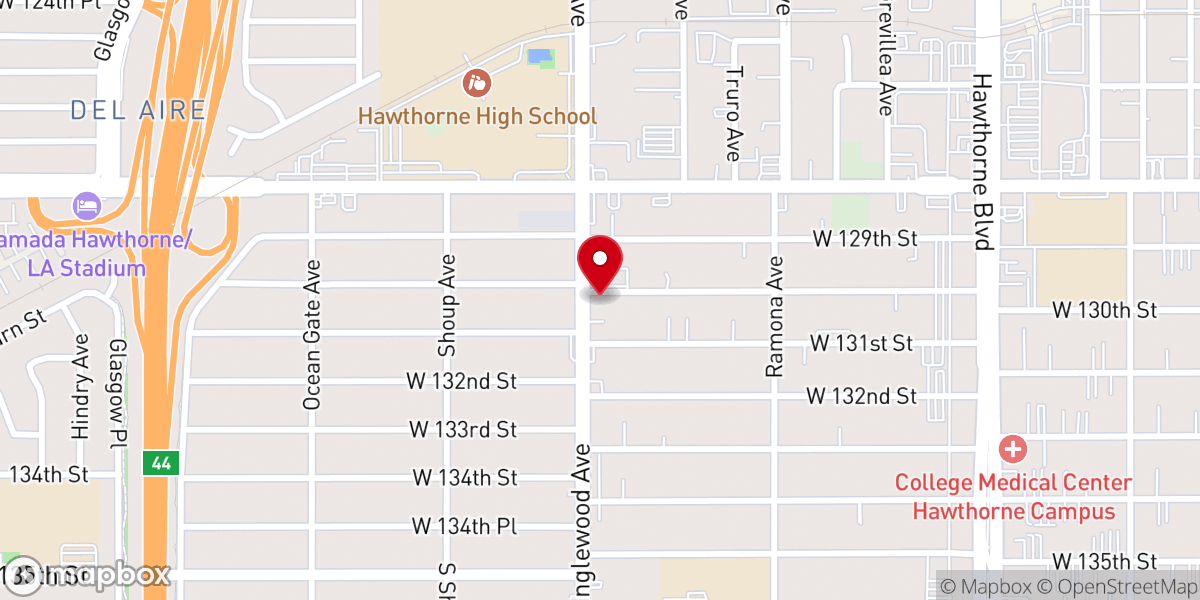 Map showing location of Trinity Lutheran Church & Schools
