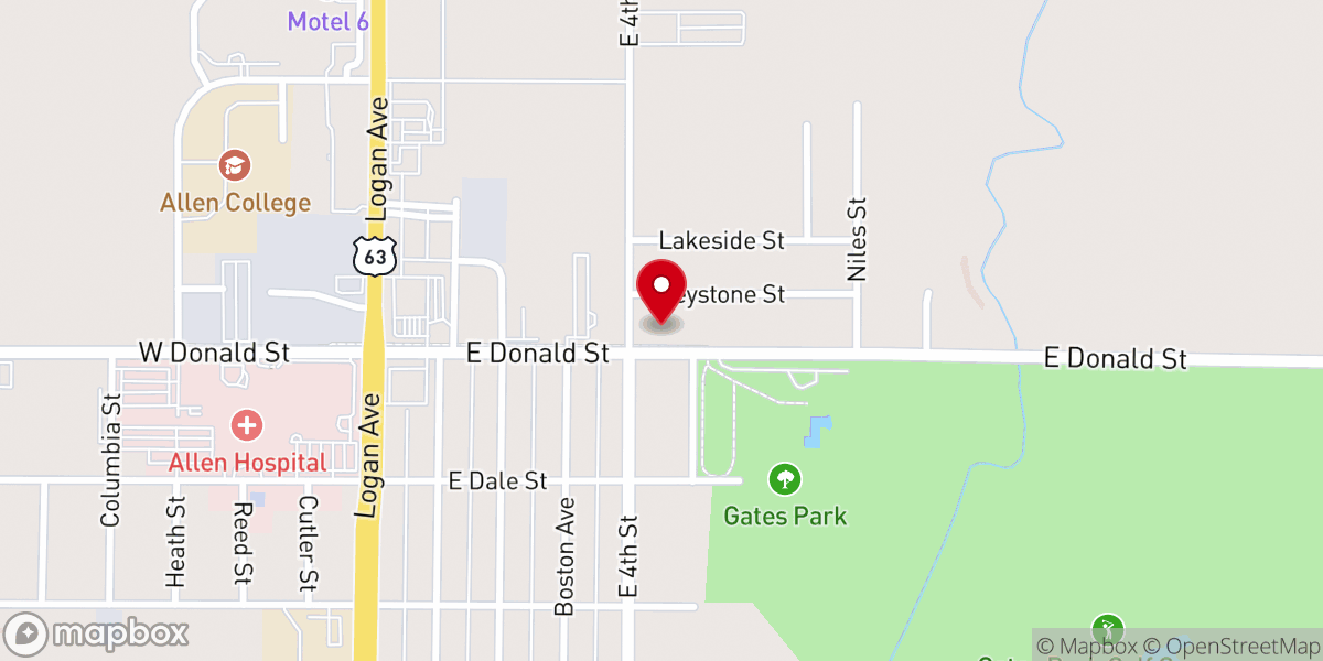 Map showing location of Lutheran Church of the Good Shepherd