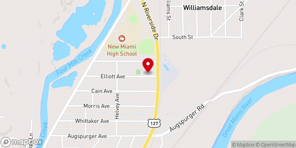Map showing location of Deliverance chapel