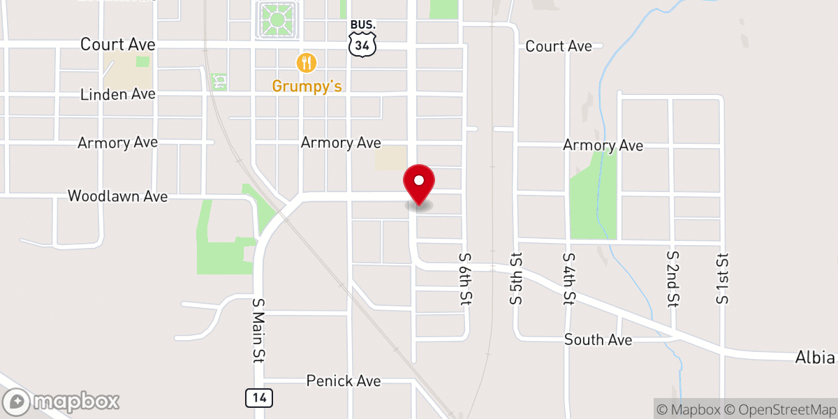 Map showing location of Lucas County Inter-Church Council - Food Pantry
