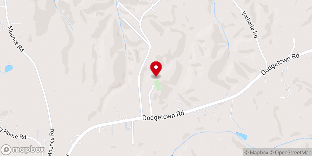 Map showing location of Friends Baptist Church