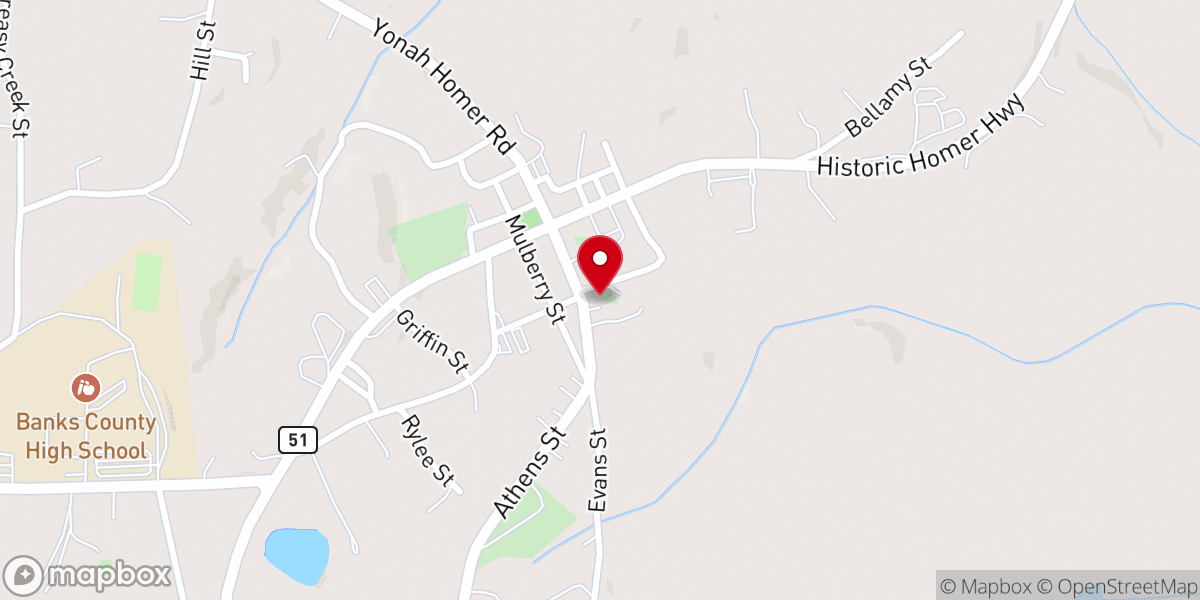 Map showing location of Homer Alliance Church