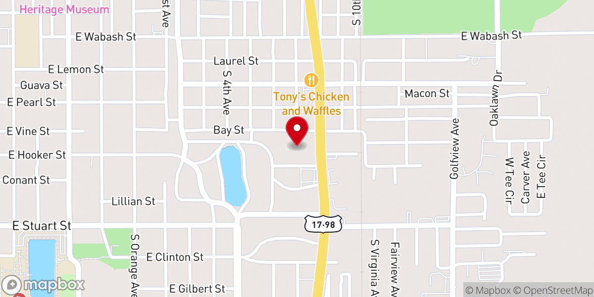 Map showing location of Macedonia Missionary Baptist Church