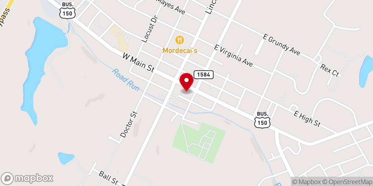 Map showing location of Springfield Presbyterian Church