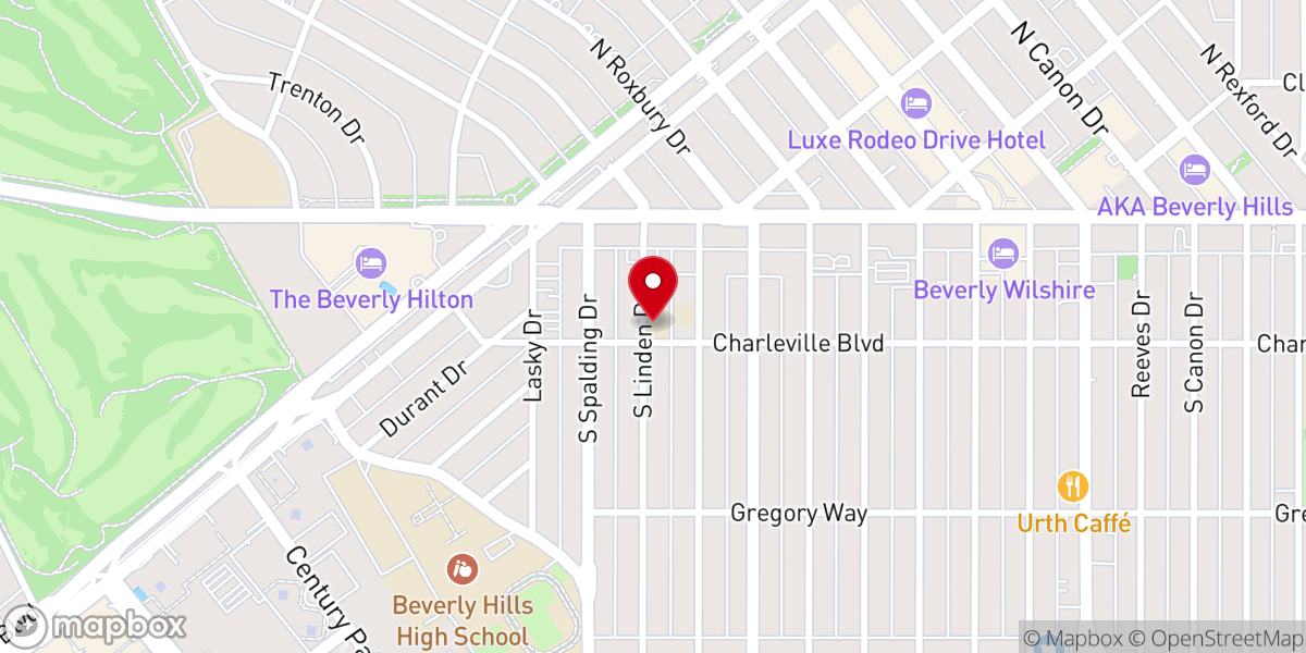 Map showing location of Good Shepherd Catholic School Beverly Hills
