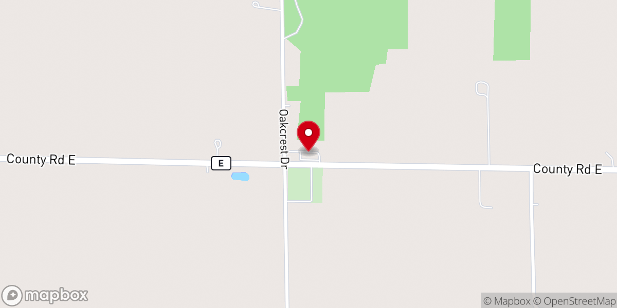 Map showing location of St. Paul Ev. Lutheran Church-Town of Washington
