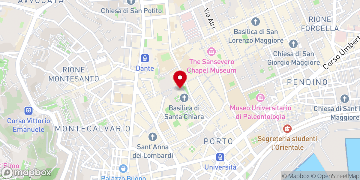 Map showing location of Complesso Monumentale di Santa Chiara