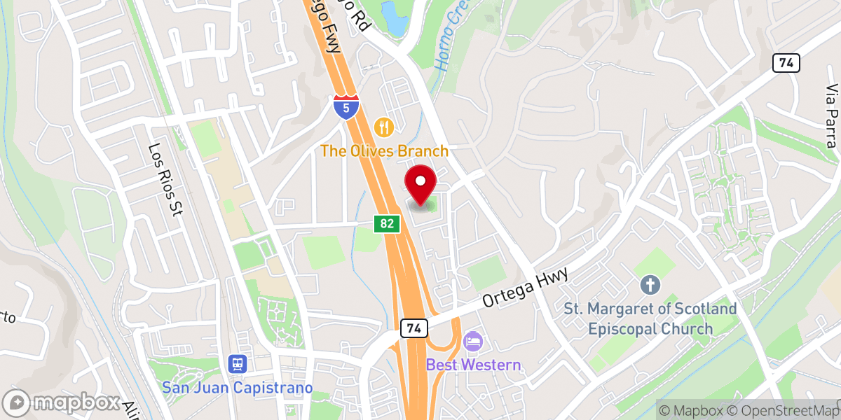 Map showing location of South Coast Christian Church