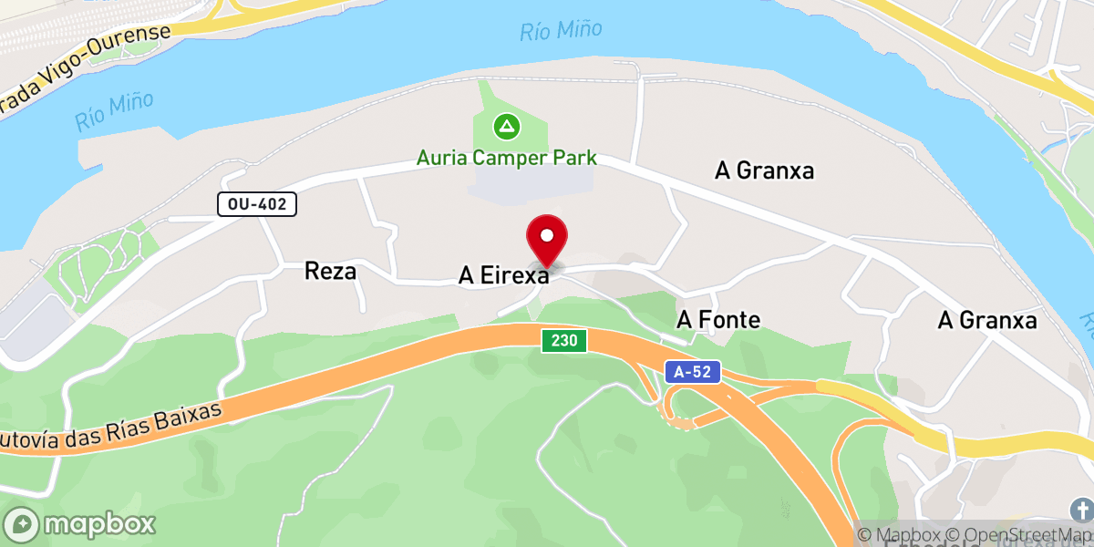 Map showing location of Iglesia de Santa María de Reza
