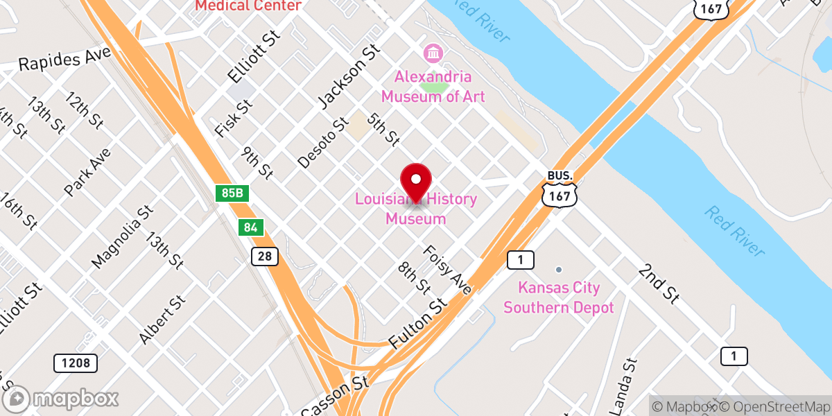 Map showing location of First Union Baptist Church