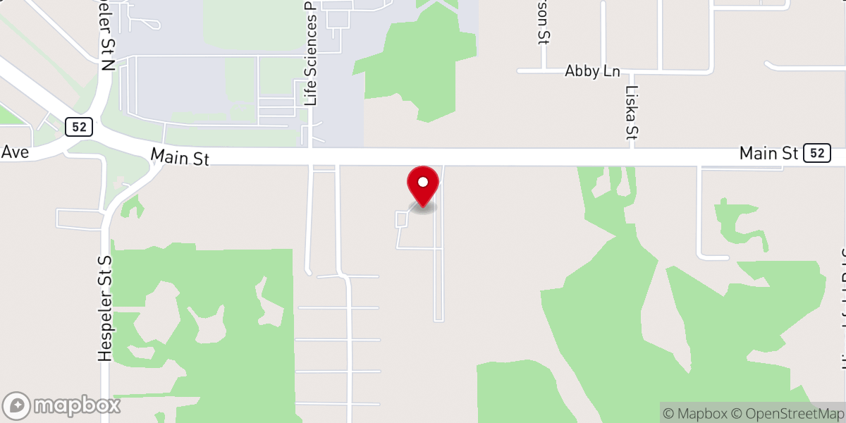 Map showing location of Sunshine Nursery & Greenhouse