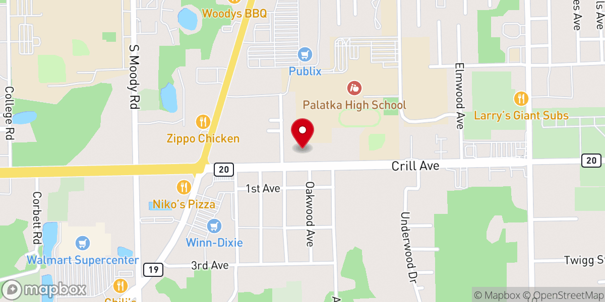 Map showing location of Open Door Church of God