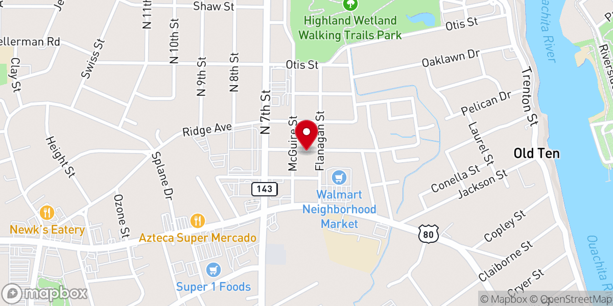 Map showing location of Christ Church