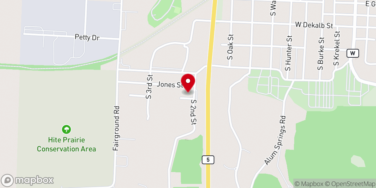Map showing location of Family Worship Center
