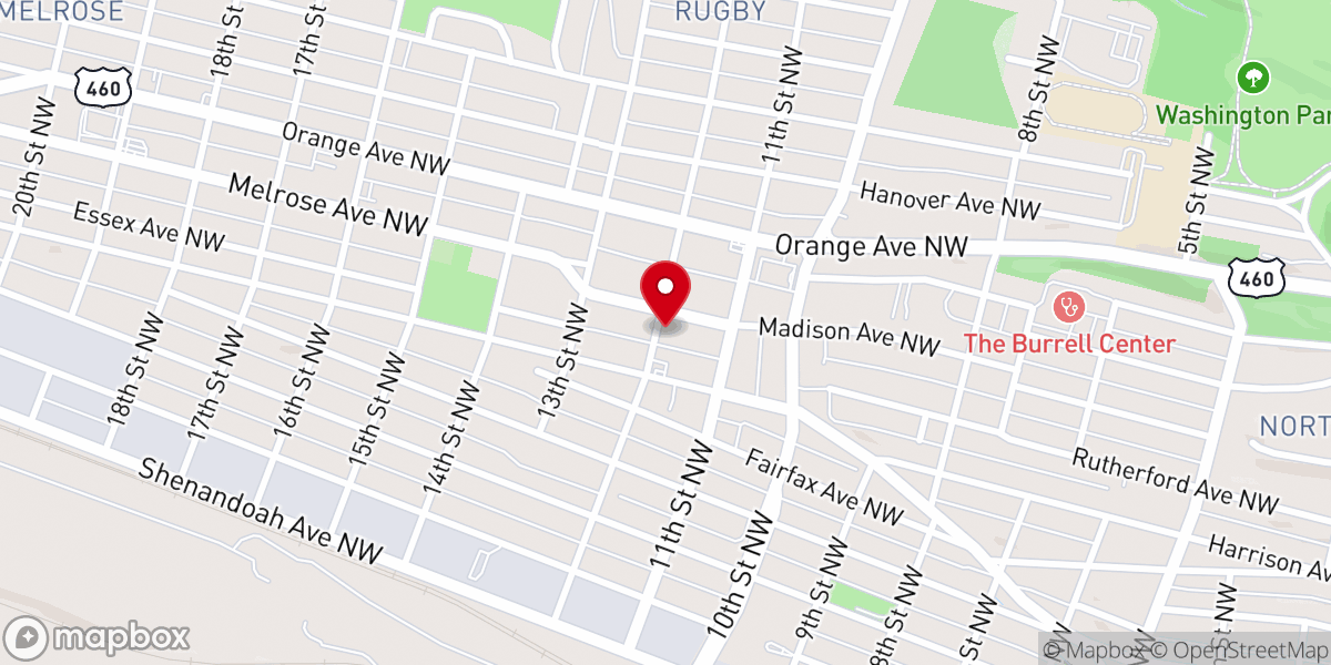 Map showing location of Holiness Tabernacle Church of God in Christ