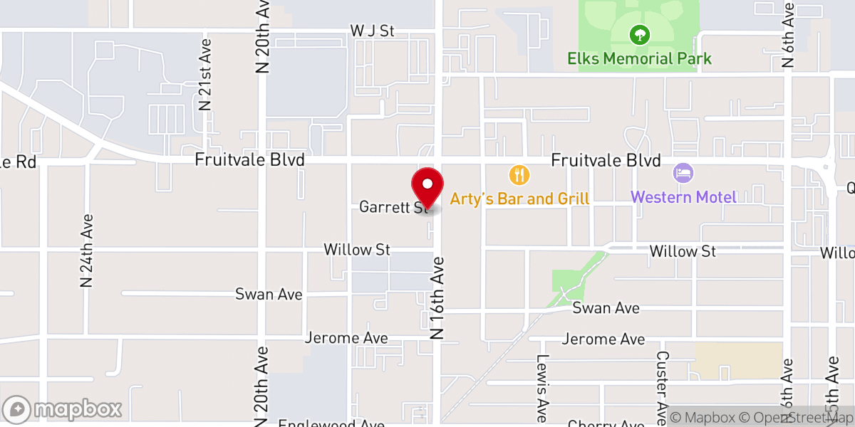 Map showing location of Iglesia de Yakima