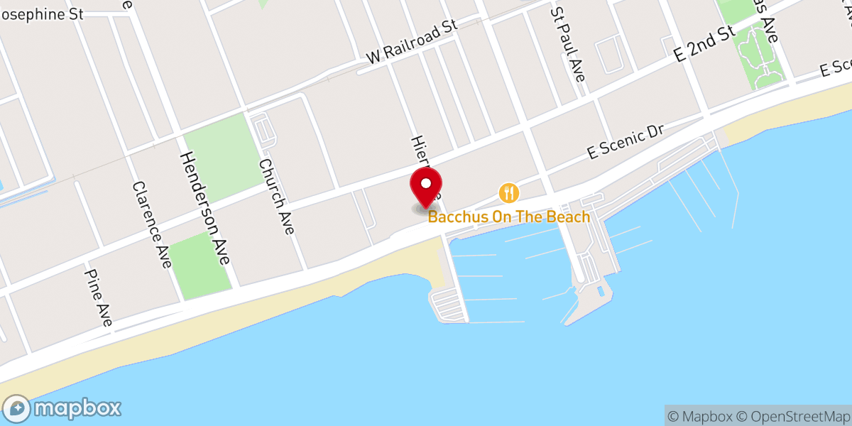 Map showing location of Pass Christian Main Street