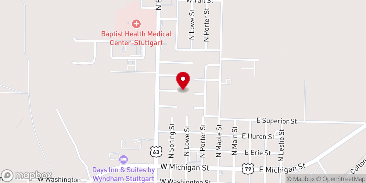 Map showing location of New Hope Missionary Baptist Church