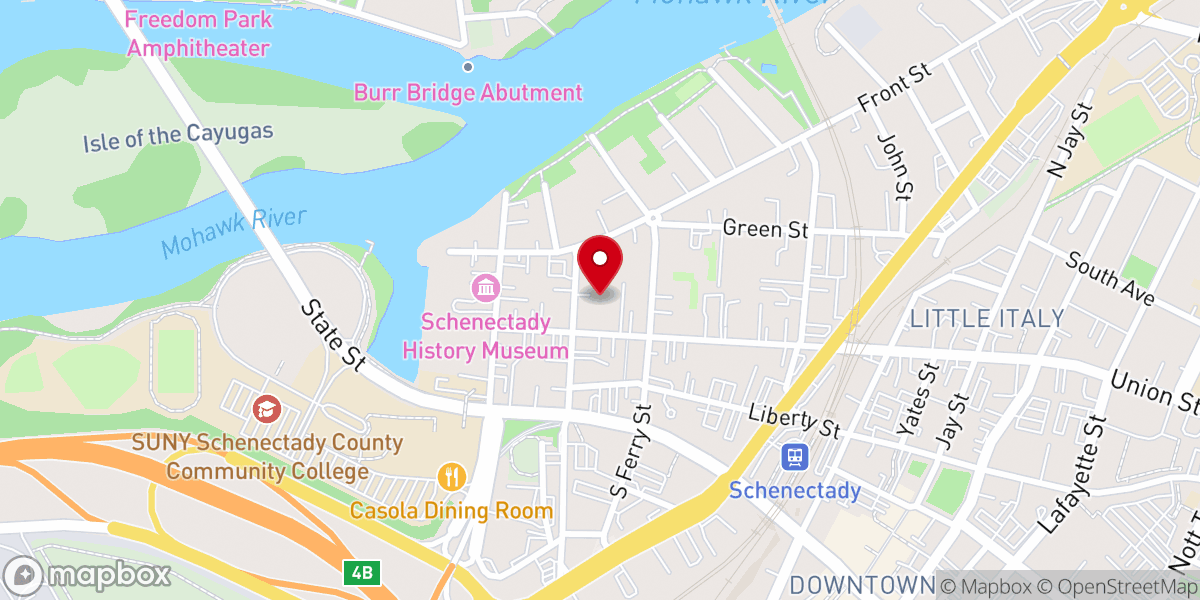Map showing location of First Reformed Church