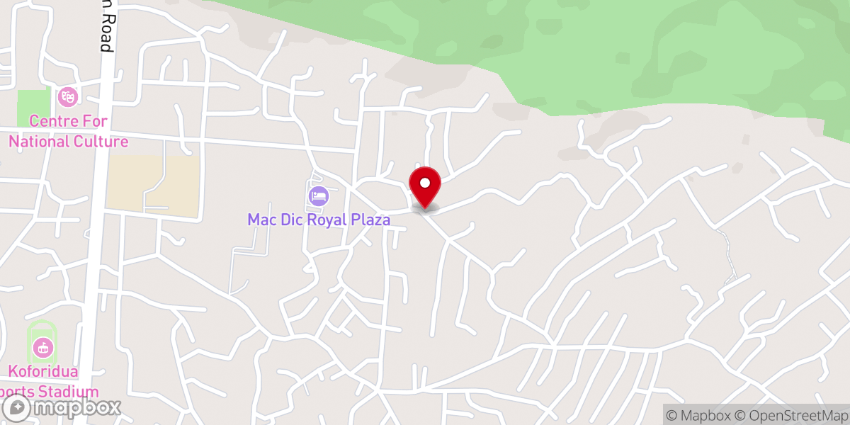 Map showing location of Bethel Methodist Church Korle Nkwanta