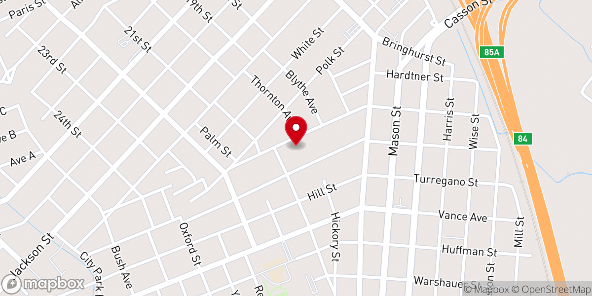 Map showing location of Congregation Gemiluth