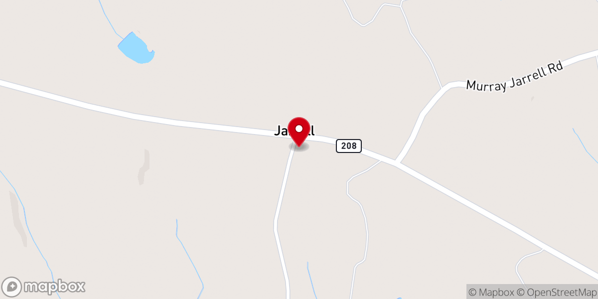 Map showing location of Zion Hill Baptist Church
